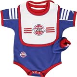 Detroit Pistons Newborn Creeper Bib and Bootie Set - 6-9 months