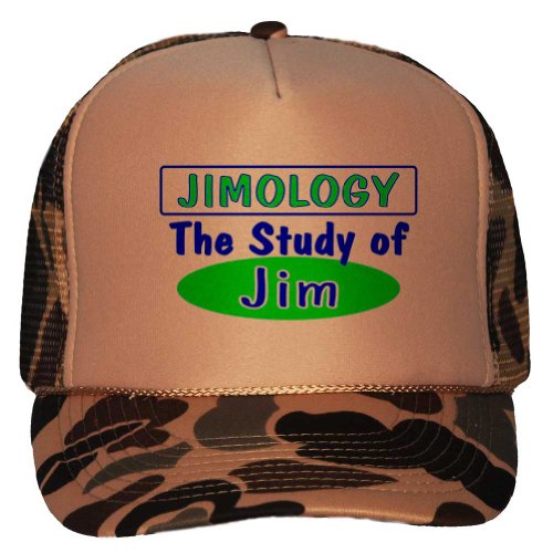 Jimology The Study of Jim Adult Brown Camo Mesh Back Hat / Baseball Cap