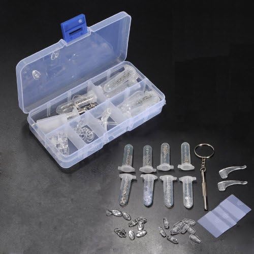 Eyeglass Sun Glasses Screw Nut Nose Pad Set Repair Tool Kit.