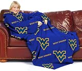 West Virginia Mountaineers Adult Comfy Throw Blanket with Sleeves