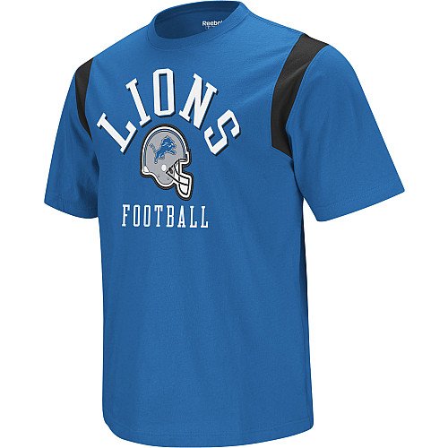 Detroit Lions Gridiron Football Helmet Blue T-Shirt 