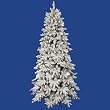 7.5' Pre-Lit Flocked LED Lighted Olympia Fir Artificial Christmas Tree - Clear