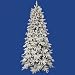 7.5' Pre-Lit Flocked LED Lighted Olympia Fir Artificial Christmas Tree - Clear