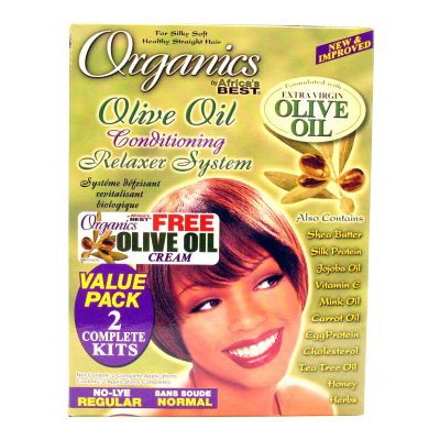 Africa's Best Organics Olive Oil Extra Virgin Relaxer Regular Value Pack