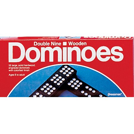 Double Nine Wooden Dominoes ( Flat Box )