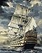 MailingArt Wooden Framed Paint By Number Ship No Blending / No Mixing Linen Canvas DIY Painting - Sailing Ship