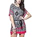 DJT Women's Batwing Sleeve Casual Tunic Dress Tops