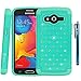 Galaxy Avant Case, Style4U Galaxy Avant Studded Rhinestone Crystal Bling Hybrid Armor Case Cover for Samsung Galaxy Avant G386 with 1 Stylus [Teal/Mint Green]