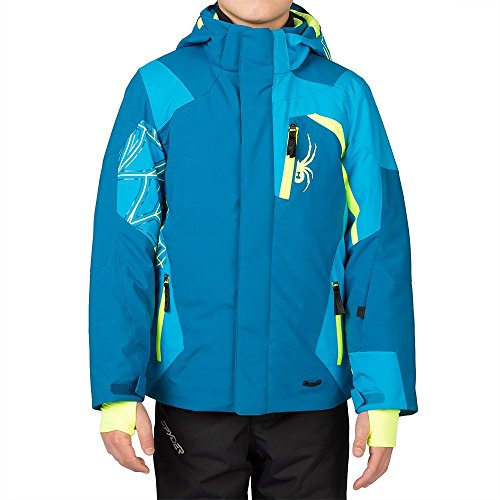 Spyder Boys Challenger Jacket, 18, Concept Blue/Electric Blue/Bryte Yellow