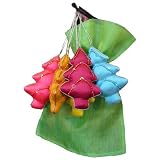 Silk Christmas Tree Ornament Set in Silk Organza Pouch