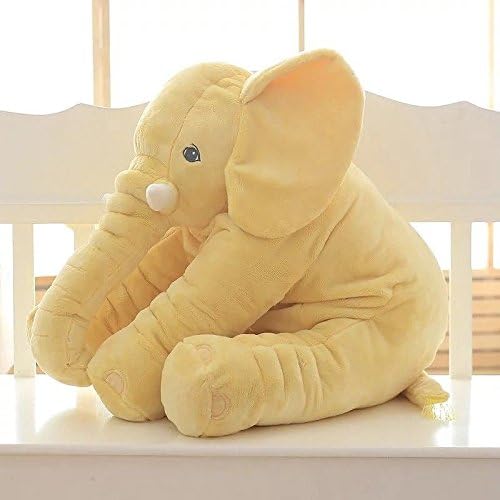 Baby Kids Long Nose Elephant Doll Soft Plush Stuffed Toy Waist Throw Pillow Cute "Yellow 5060cm "No.39