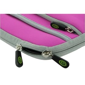 Acer Aspire One AO751h-1192 11.6-Inch Netbook Sleeve Case - (Inivisible Zipper Tri-Pocket Hot Pink)
