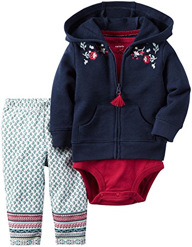 Carter's Baby Girls 3 Pc Sets, Navy, 18 Months