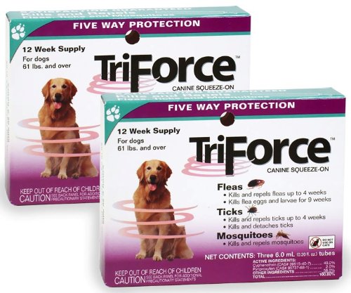 2 PACK - 3 MONTH TriForce Green for DOGS 61 lbs & OVER