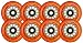 ORANGE ROLLERBLADE Inline Skate Wheels ABEC 5 BEARINGS