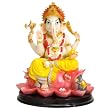 Colorful Ganesh Statue on a Lotus