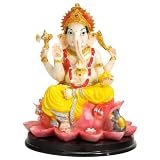 Colorful Ganesh Statue on a Lotus