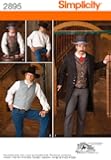 Simplicity Buckaroo Bobbins Pattern 2895 Men's Gambler Costume Sizes Chest 46-48-50-52