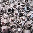 6x9mm Pony Crow Bright Silvertone Metalized Metallic Beads (25)