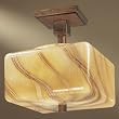 Minka Seco Oro Bronze 2 Light Semi Flush 4257-208