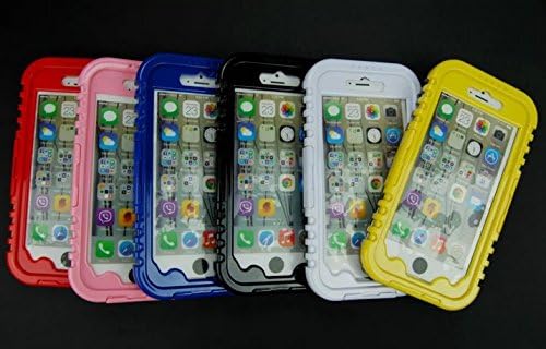 omiyap iPhone 6 Case Cover Waterproof Dirtproof Shell with Rugged Protection (white/pink/blue/black/red/yellow) (Black)