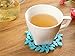 Coasters for Drinks Pool Blue Set of 6 - Gift Worthy, Bride's Choice - Large 4.5 Inch Size
