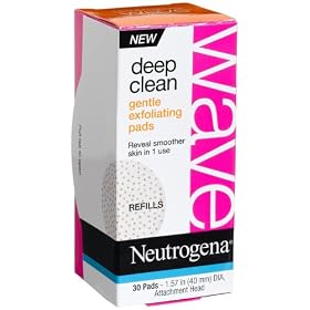 Neutrogena Wave Deep Clean Gentle Foaming Exfoliating Pads , 30-Count Boxes (Pack of 3)