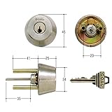 GOAL 標準ピンシリンダー ADタイプ GCY-95 キー3本付属　鍵 交換 取替え GCY95 ゴール AD GK GD