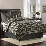 IMAGE OF Royal Heritage Home Chenille Squares 8-Piece Comforter Set, Queen Size