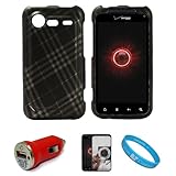 Matte Black with Silver Plaid Design 2 Piece Protective Crystal Hard Shield ....