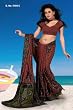 Archana Rust Georgette Fancy Designer Festival Wear Sari saree