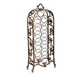 20-Bottle Wine Rack - Aged Gold