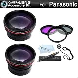 52mm All In Lens Kit For Panasonic Lumix DMC-FZ150K DMC-FZ150 Digital Camera Includes HD .45x Wide Angle Lens + 2.2x Telephoto Lens + Multi-Coated 3PC Filter Kit (UV, CPL, FLD) + LensPen Cleaning Kit + Lens Cap Keeper + MicroFiber Cloth +More
