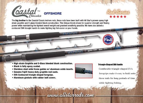 All Star Coastal Classic Offshore Spinning Rod 7' Medium Heavy CCOSS702050