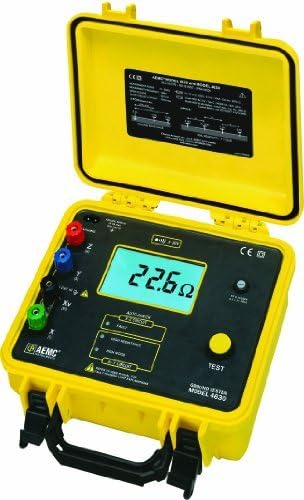 AEMC 4630 4-Point Ground Resistance Tester, Rechargeable Battery, 2000 Ohms Resistance, 0.1mA Current by AEMC