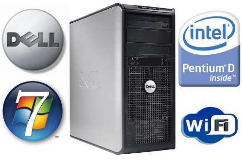 Windows 7 - Dell OptiPlex GX620 - Wireless (Wi Fi) Internet - Intel Pentium Dual Core 3.4GHz Processor - 160 GB Hard Drive - 2GB Memory (RAM) - DVD ROM - Genuine Windows 7 Restore Disc and License (COA) Included