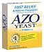 AZO Natural Yeast Symptom Prevention & Relief Tablets, 400 mg, 60-Count Boxes (Pack of 3)