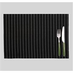 4x Modernes Platzset PVC Platzsets schwarz streifen #616