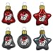 NCAA Blown Glass Ball, Bell and Star 6-Pack Ornament Set