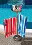 55" Bronze Outdoor Summer Pool and Spa Accessories Tray and Beach Towel Holder