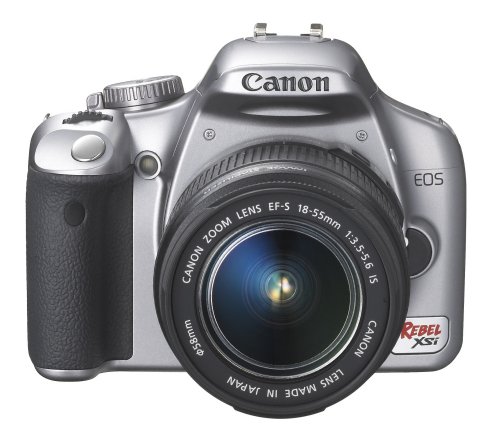 Canon Digital Rebel XSI 12MP Digital SLR Camera with EF-S 18-55mm f/3.5-5.6 IS Lens (Silver)