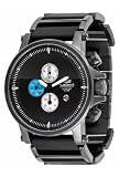 Vestal Unisex Plexi Leather Gunmetal and Black Watch #PLE022