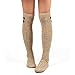 Ladies Socks Buedvo Women's Value Button Warmer leg Stockings Over Knee High Socks