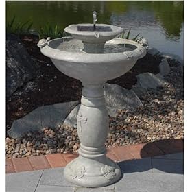 Country Garden 2-Tier Solar Fountain by 