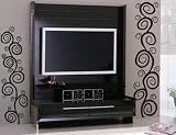 Vinyl Wall Decal Sticker Swirl Bush Floral (Pair Set)