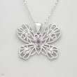 Necklace With 1.60ctw Precious Stones - Genuine Amethyst, Diamonds and Topazes Made in 925 Sterling silver. Total item weight 9.5g Length 16in