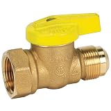 Buy Homewerks VGV-1LH-R7B Premium Gas Ball Valve, Female Thread x Flare, Brass, 3... by Homewerks