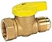 Homewerks VGV-1LH-R2B Premium Gas Ball Valve, Female Thread x Flare, Brass, 1/2-Inch FIP x 3/8-Inch FL  : image