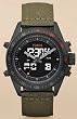 Fossil #BQ9416 Men's Decker Black Analog Digital Nylon Strap Watch