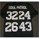 Oakland Raiders Soul Patrol (Tatum, Thomas, Brown, Atkinson) Autographed Jersey (PSA/DNA COA)